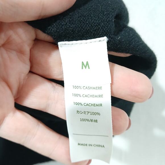 LILYSILK Cashmere Turtleneck Womens Medium Black Pullover Sweater NWT - Picture 7 of 12